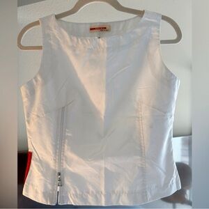 Prada Women's White Tank Top with matching skirt Set